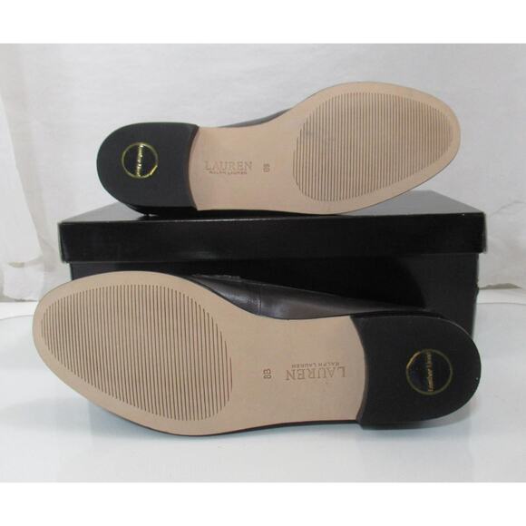 Women's LAUREN Ralph Lauren Wynnie Burnished Leather Penny Loafer Black - Picture 10 of 10